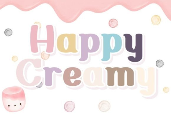 Happy Creamy Font: Whimsical Script for Handmade Labels & Printables