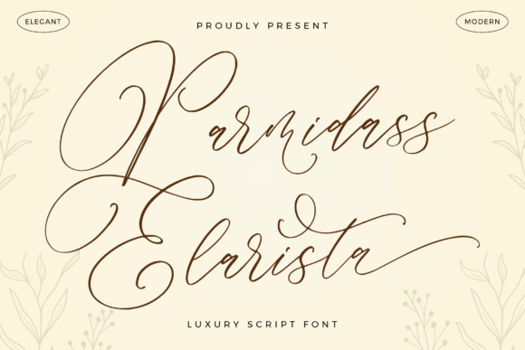 Parmidass Elarista: A Handwritten Script Font for Digital Romance & Clarity