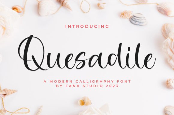 Quesadile: A Handwritten Script Font for Editorial Charm