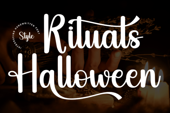 Rituals Halloween Font: A Sweet Handwritten Display Typeface for Digital Charm